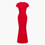 Ribbed T-Shirt Maxikleid