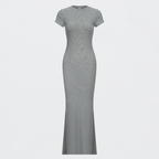 Ribbed T-Shirt Maxikleid