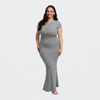 Ribbed T-Shirt Maxikleid