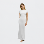 Ribbed T-Shirt Maxikleid