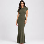 Ribbed T-Shirt Maxikleid