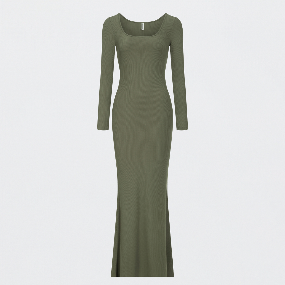 Ribbed Long Sleeve Maxikleid