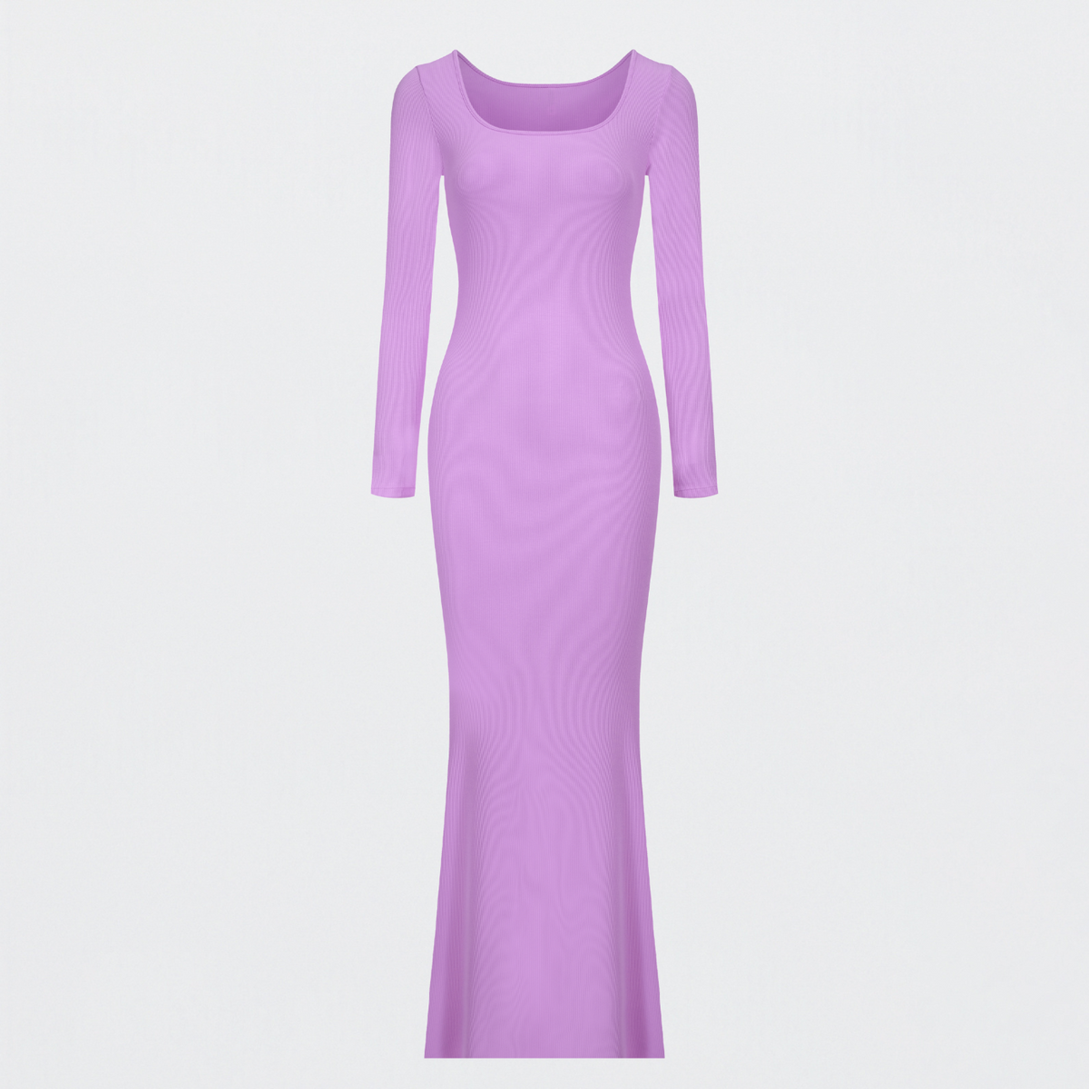 Ribbed Long Sleeve Maxikleid
