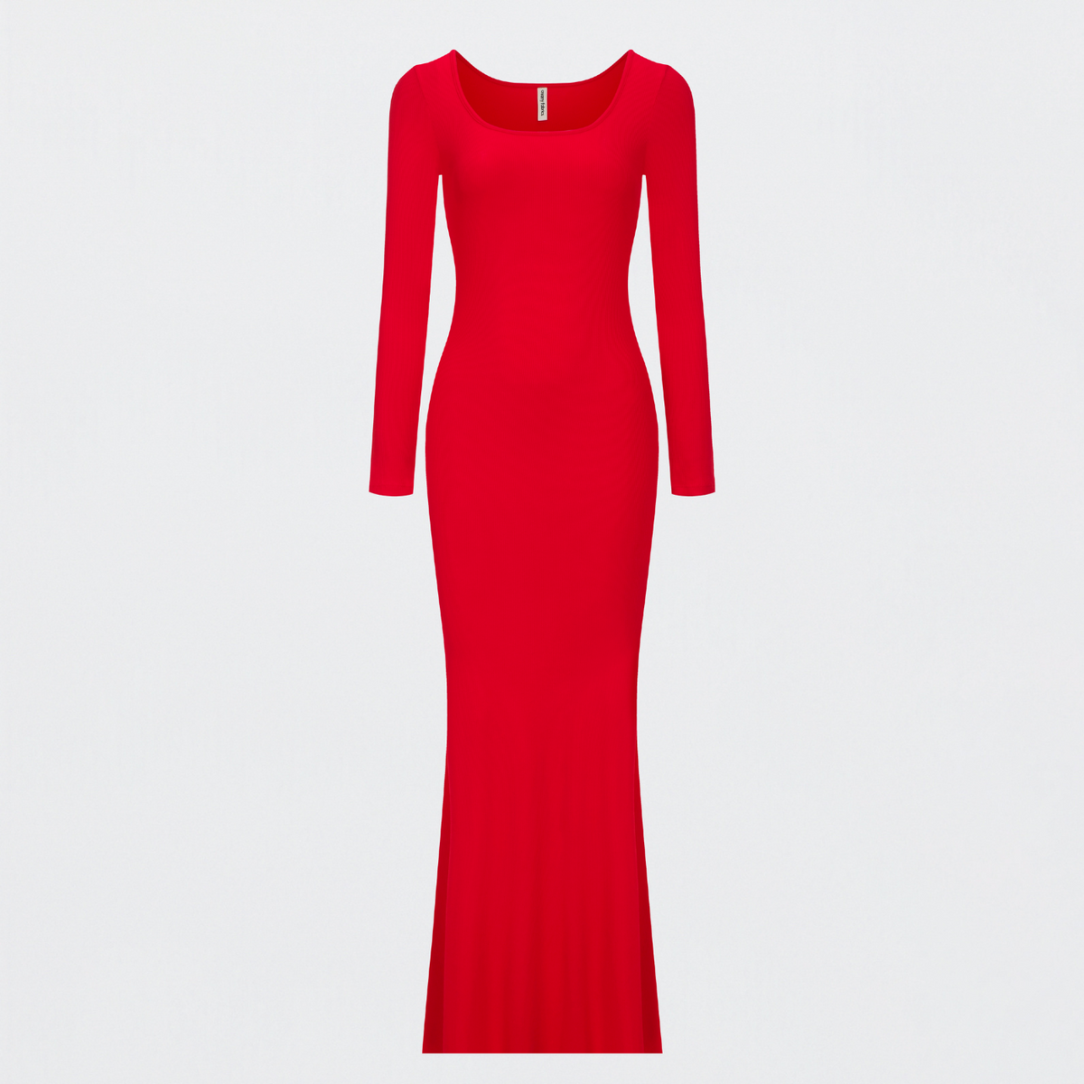 Ribbed Long Sleeve Maxikleid