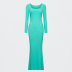 Ribbed Long Sleeve Maxikleid