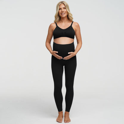 Seamless Umstandsleggings mit hohem Bund