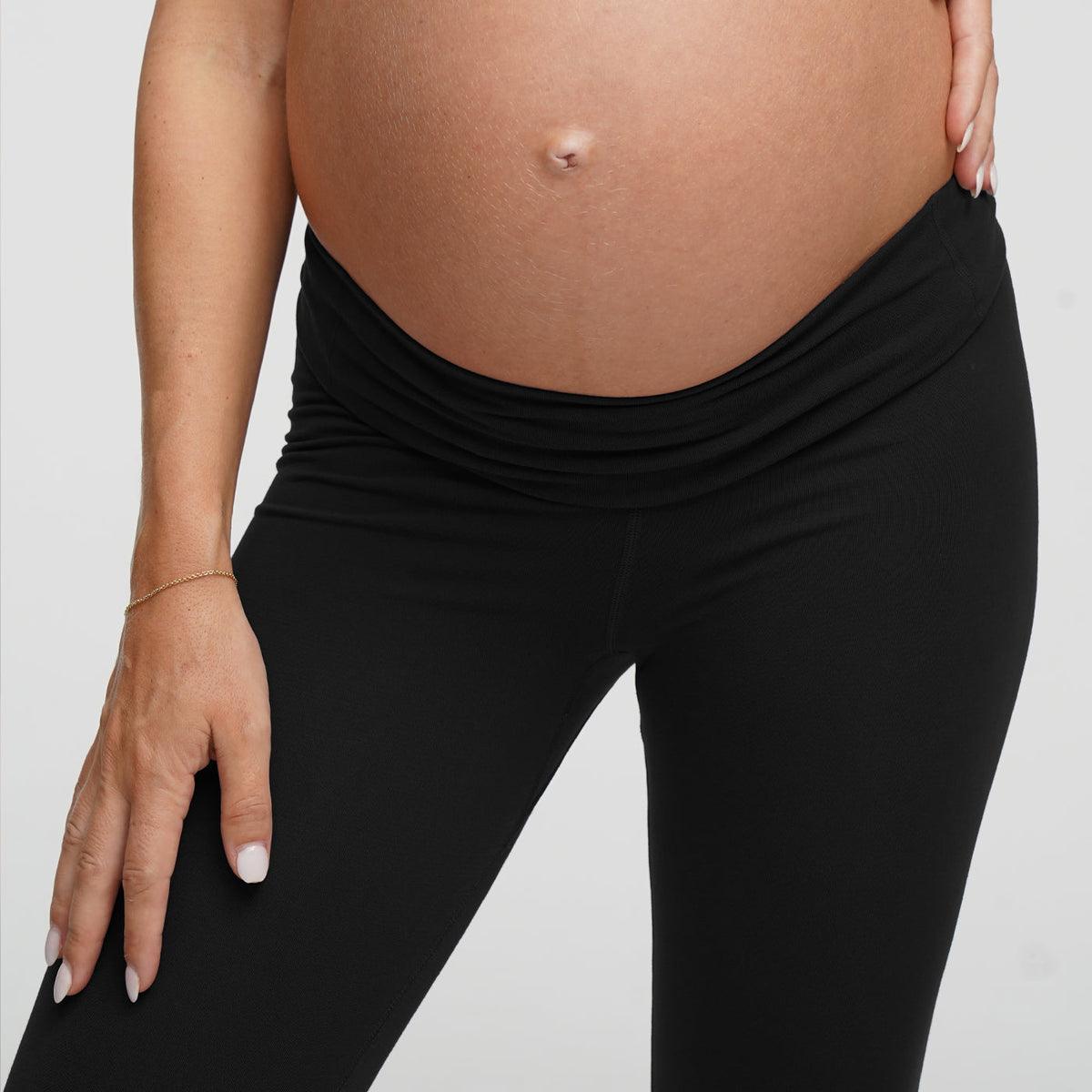 Seamless Umstandsleggings mit hohem Bund