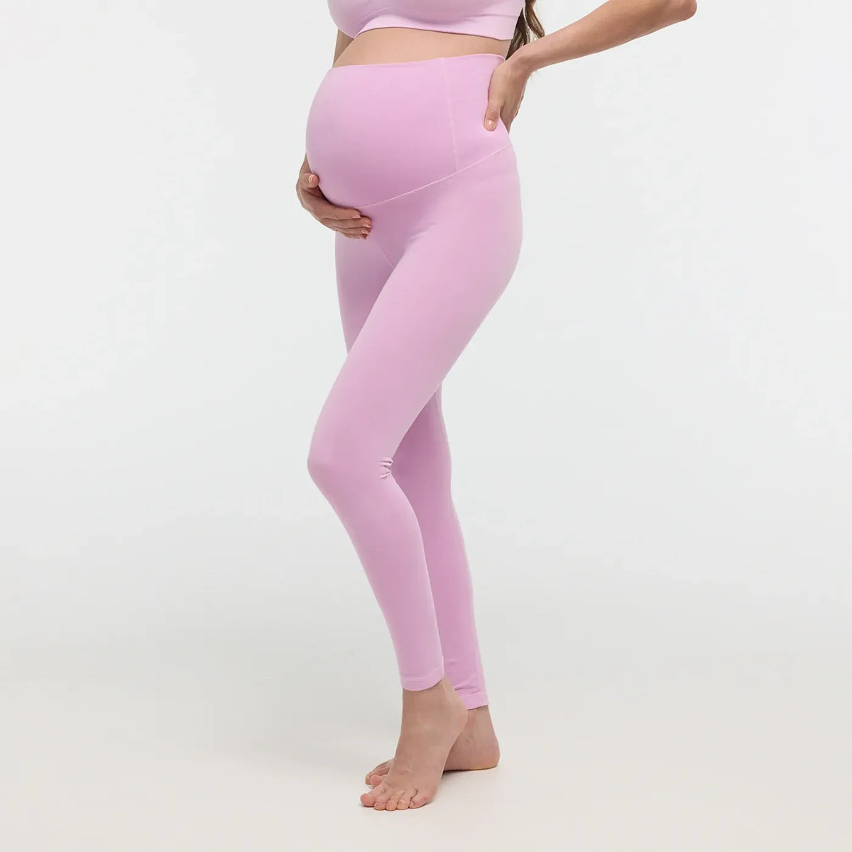 Seamless Umstandsleggings mit hohem Bund