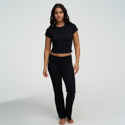 Cotton Flared Bootcut Leggings