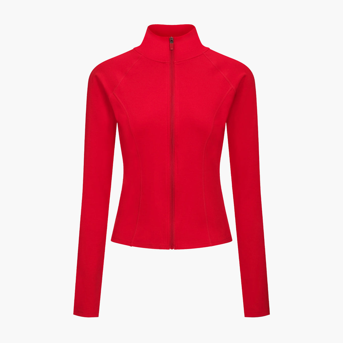 Cotton Body Fitted Zipper Jacke