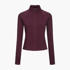 Cotton Body Fitted Zipper Jacke