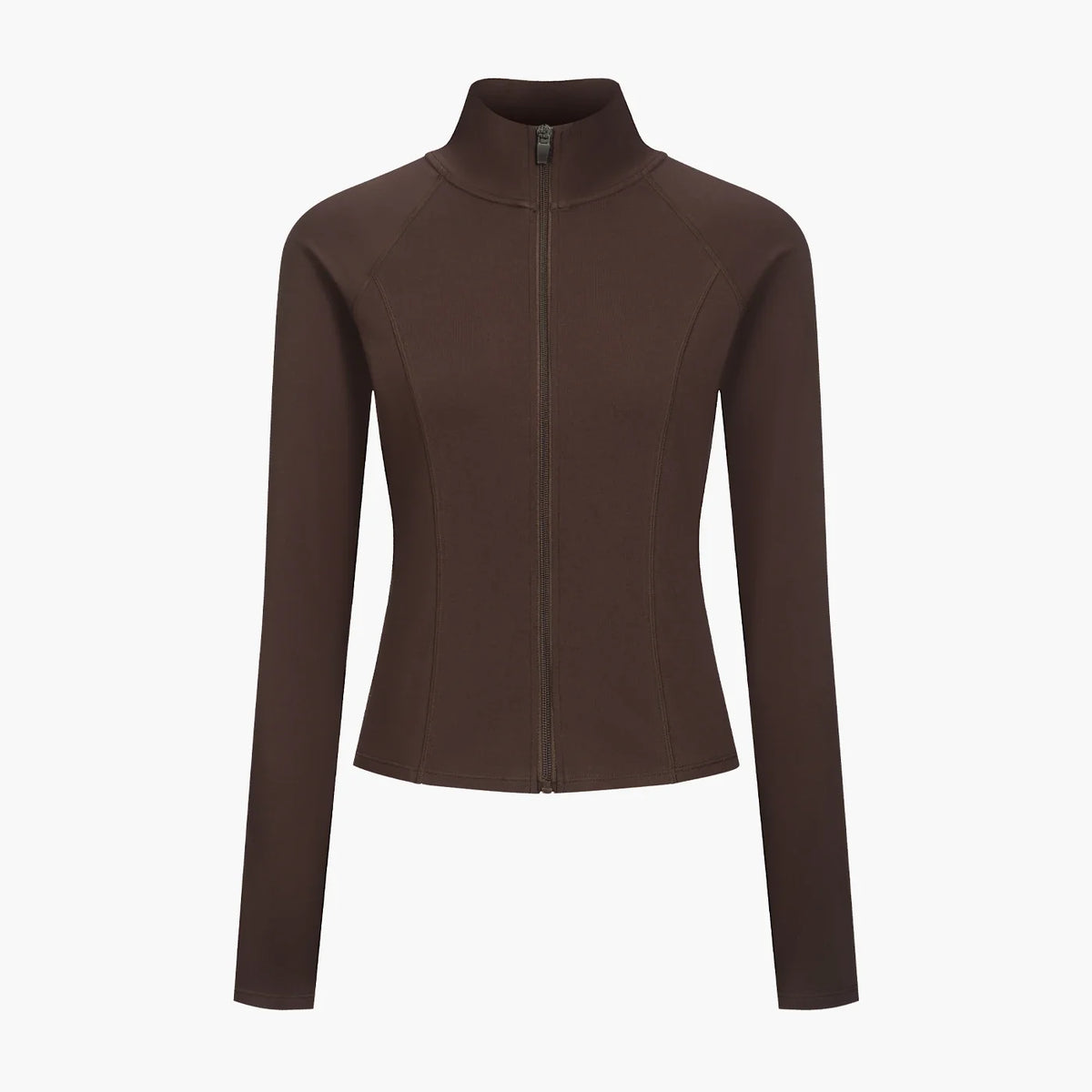 Cotton Body Fitted Zipper Jacke