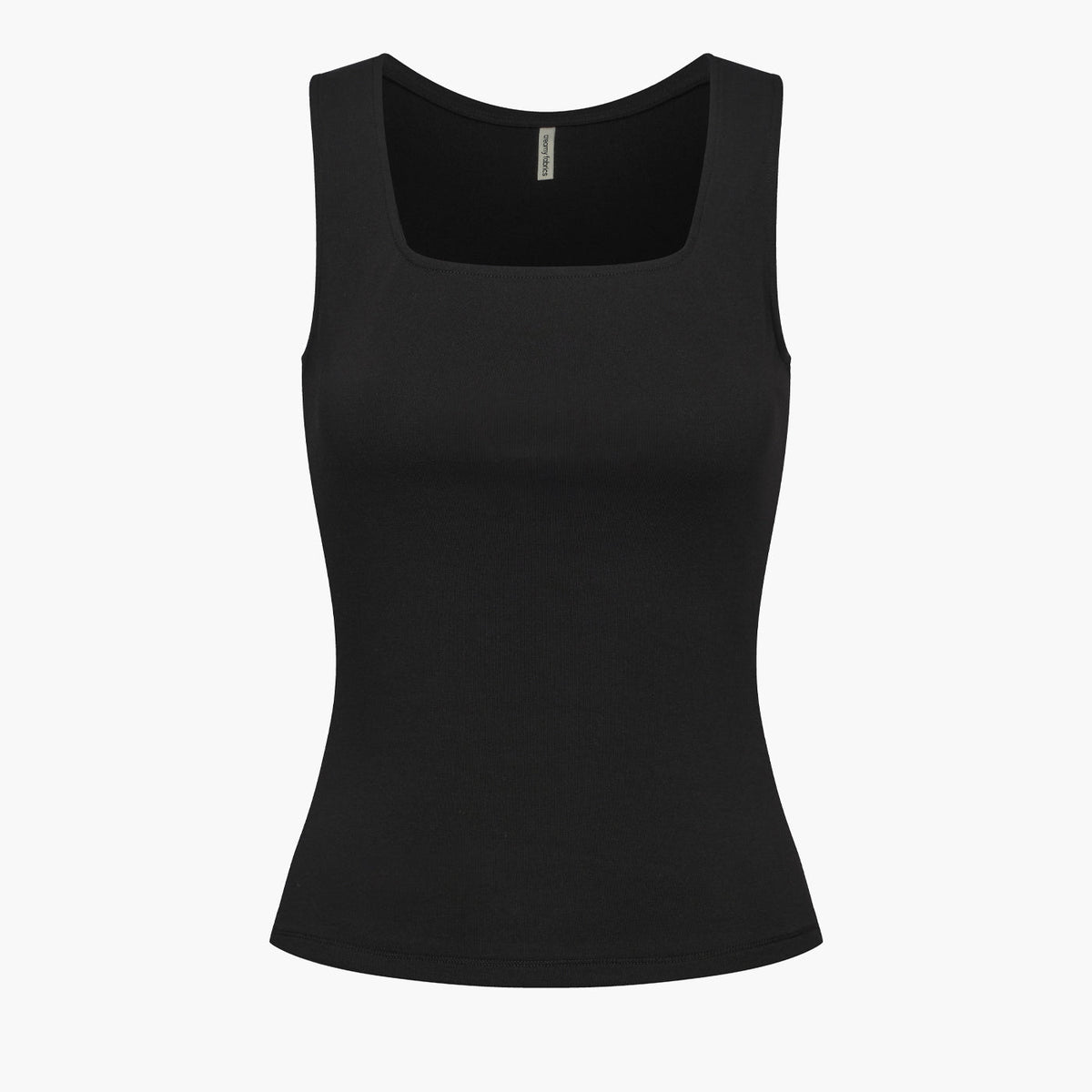 Cotton Tanktop mit eckigem Ausschnitt
