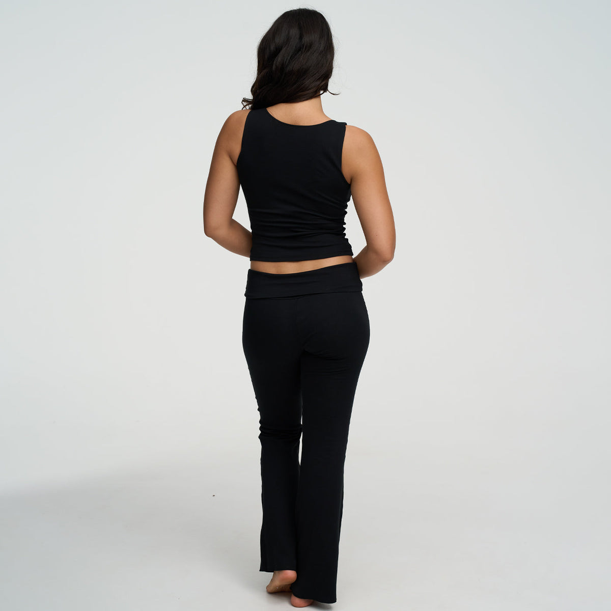 Cotton Tanktop mit eckigem Ausschnitt