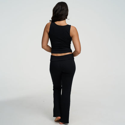 Cotton Tanktop mit eckigem Ausschnitt