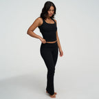 Cotton Tanktop mit eckigem Ausschnitt