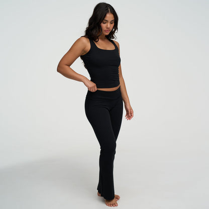 Cotton Tanktop mit eckigem Ausschnitt