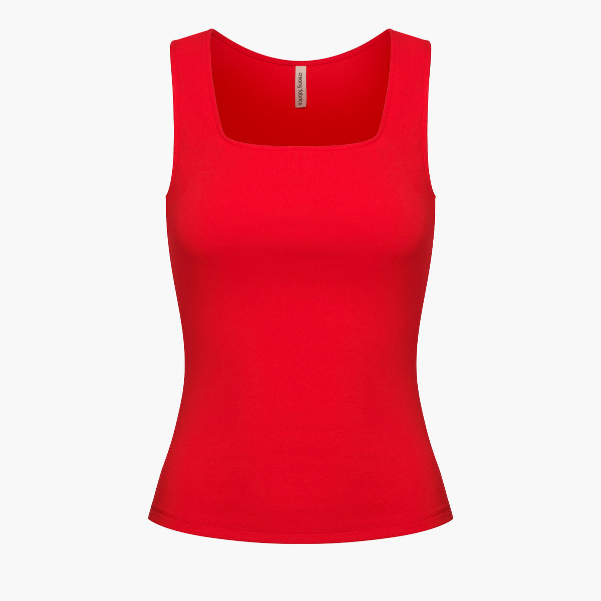 Cotton Tanktop mit eckigem Ausschnitt