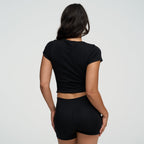 Cotton High-Waist Shorts