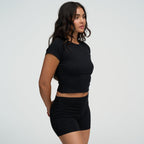 Cotton High-Waist Shorts