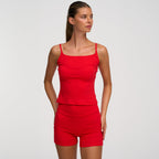 Cotton High-Waist Shorts