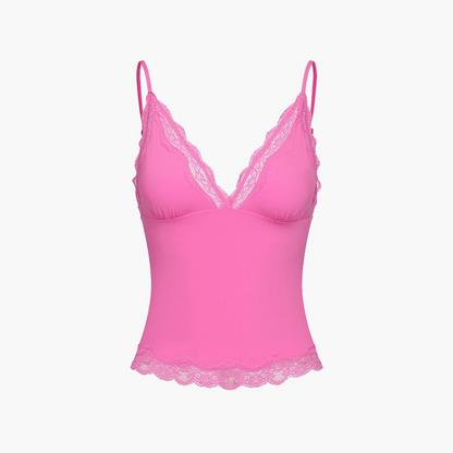 Deep Neck Lace Top