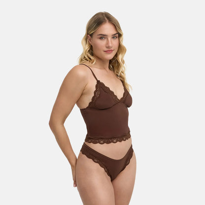 Deep Neck Lace Top