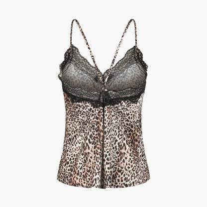 Satin Cami Top mit Spitze