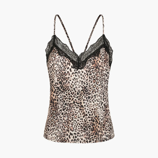 Satin Cami Top mit Spitze