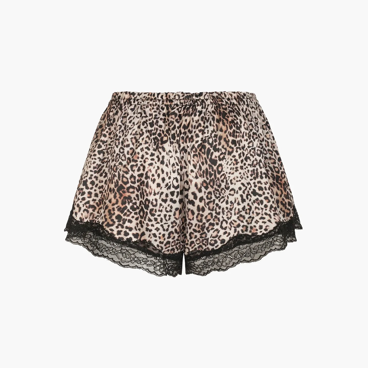Satin Shorts mit Spitze